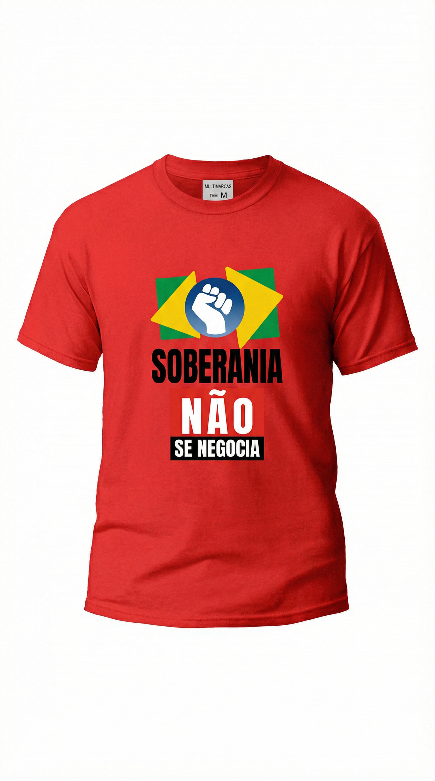 Camiseta Soberania Não Se Negocia - Vermelha