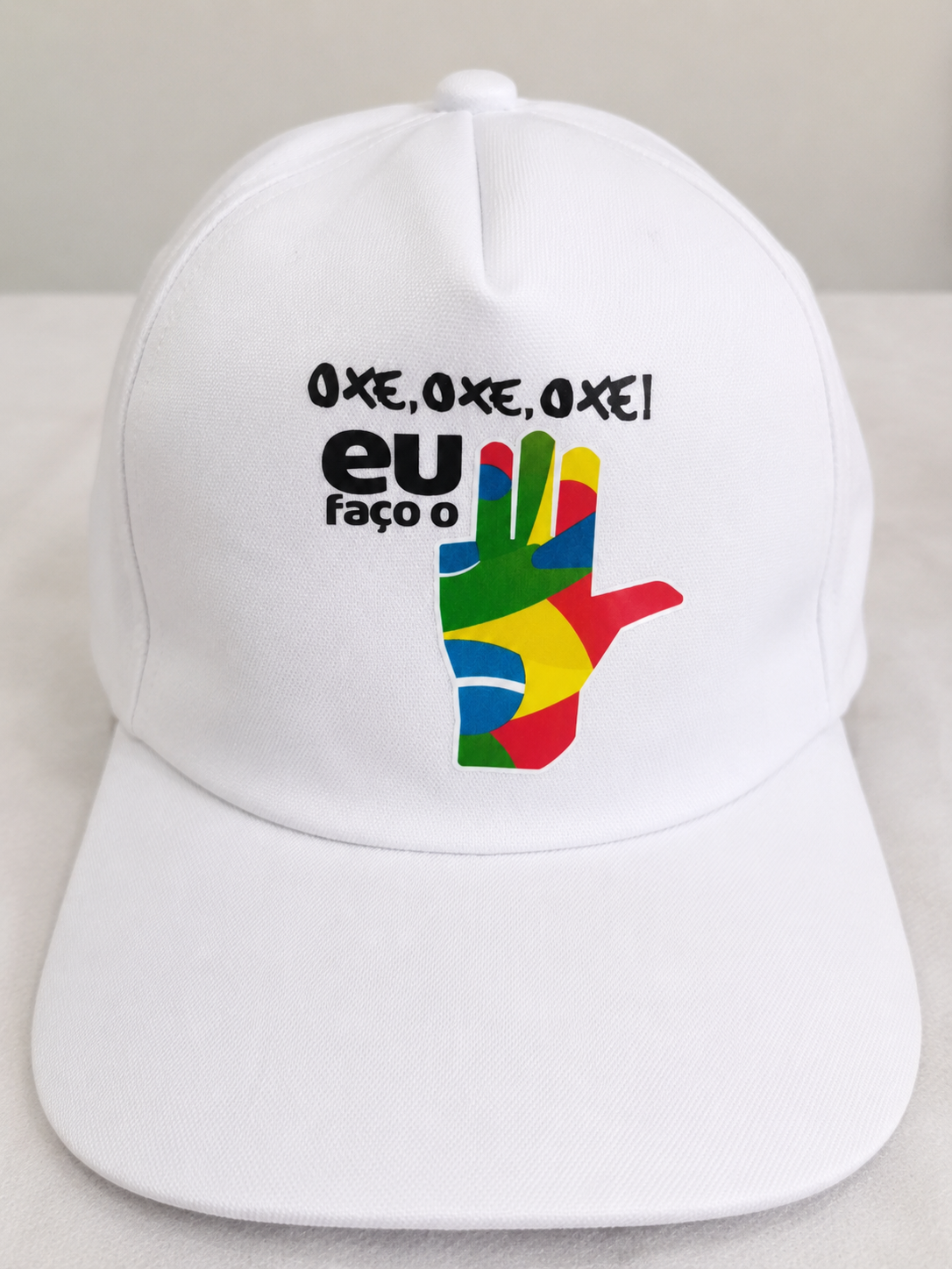 Boné Oxe, Oxe, Oxe! Eu faço o L - Branco