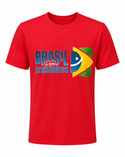 Camiseta Brasil é dos Brasileiros - Vermelha