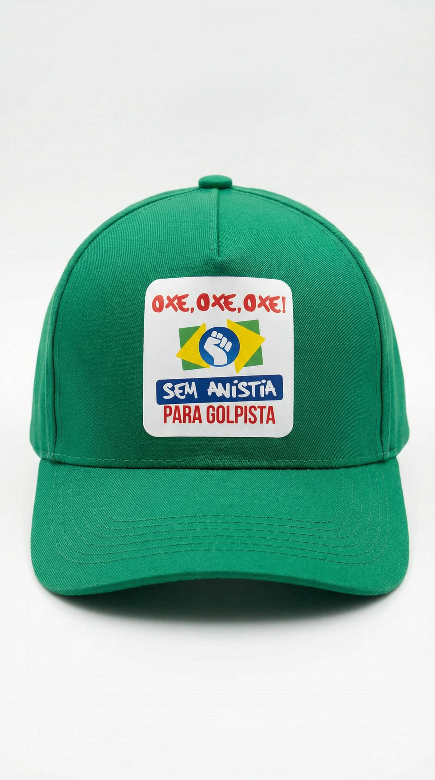 Boné Oxê, Oxê, Oxê! - Sem Anistia Para Golpista - Verde